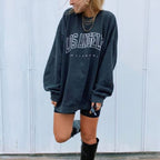 Women Vintage Los Angeles Oversized Pullover