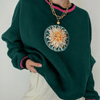 Ladies Casual Loose Long Sleeve Sweatshirt