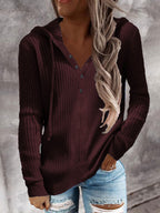 Pure Color Casual Hoodie Sweater Pullover