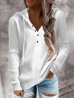 Pure Color Casual Hoodie Sweater Pullover