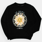 Autumn And Winter Casual Sun Flower Print Crew Neck Sweatshirt
