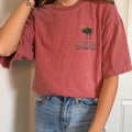 Women's Letter Print Short Sleeve Mid-Long T-Shirt