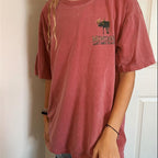 Women's Letter Print Short Sleeve Mid-Long T-Shirt