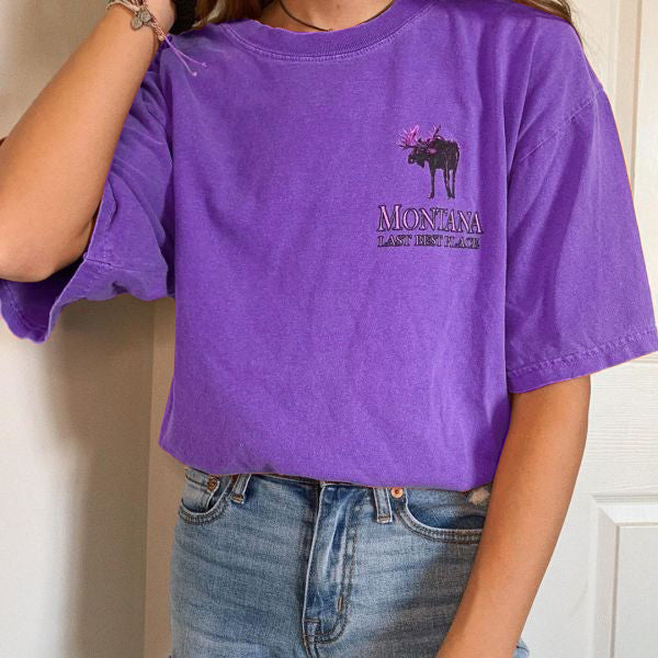 Women's Letter Print Short Sleeve Mid-Long T-Shirt
