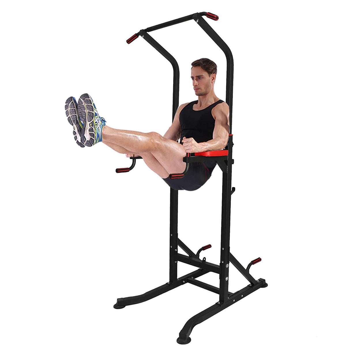 KARMAS PRODUCT Power Tower Home Gym Pull Up Workout Dip Stand Bar Station Adjustable Height Strength Training Fitness Exercise Equipment