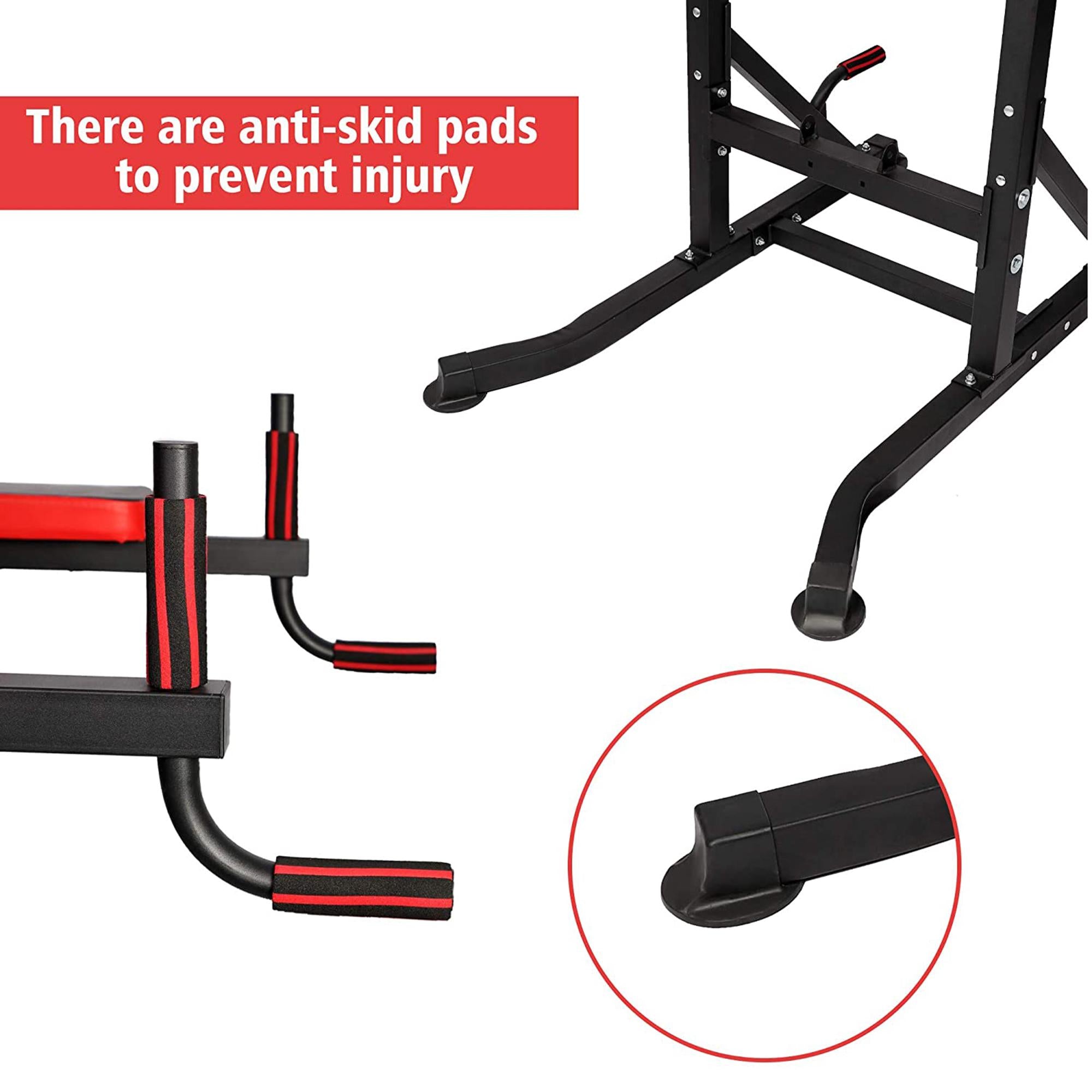 KARMAS PRODUCT Power Tower Home Gym Pull Up Workout Dip Stand Bar Station Adjustable Height Strength Training Fitness Exercise Equipment