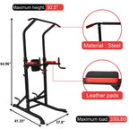 KARMAS PRODUCT Power Tower Home Gym Pull Up Workout Dip Stand Bar Station Adjustable Height Strength Training Fitness Exercise Equipment