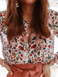 Fashion Printed Chiffon Shirt