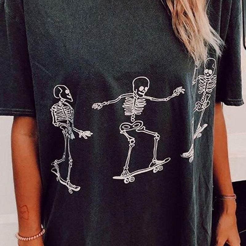 Round Neck Short Sleeve Casual Tee