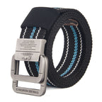 Canvas Belt Men's Outdoor Belt Alloy Double Buckle