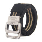 Canvas Belt Men's Outdoor Belt Alloy Double Buckle