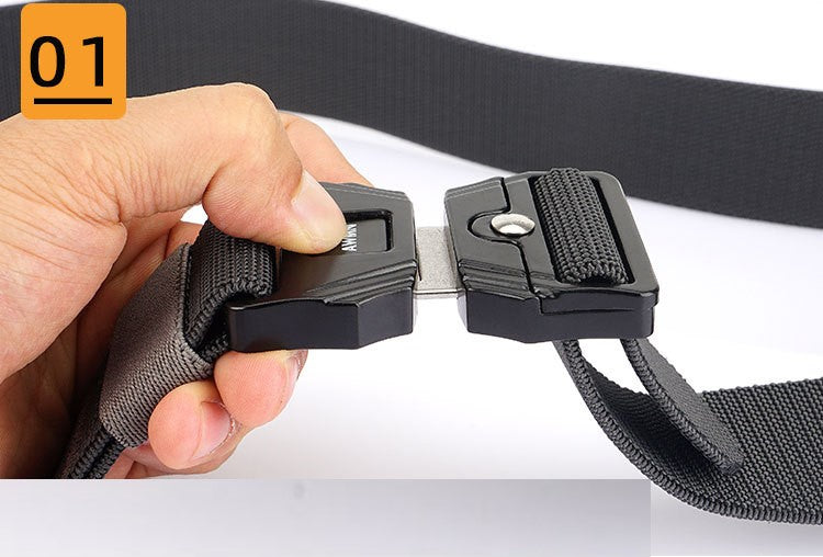 Men's Magnetic Buckle Tactical Outdoor Sports And Leisure Nylon Belt