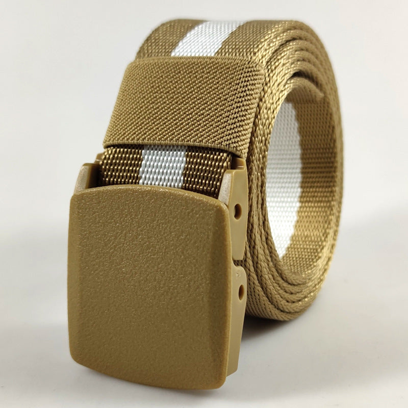 Plastic Buckle Nylon Tactical Belt Men's Outdoor Quick-drying Durable Hypoallergenic Canvas Military Training Belt