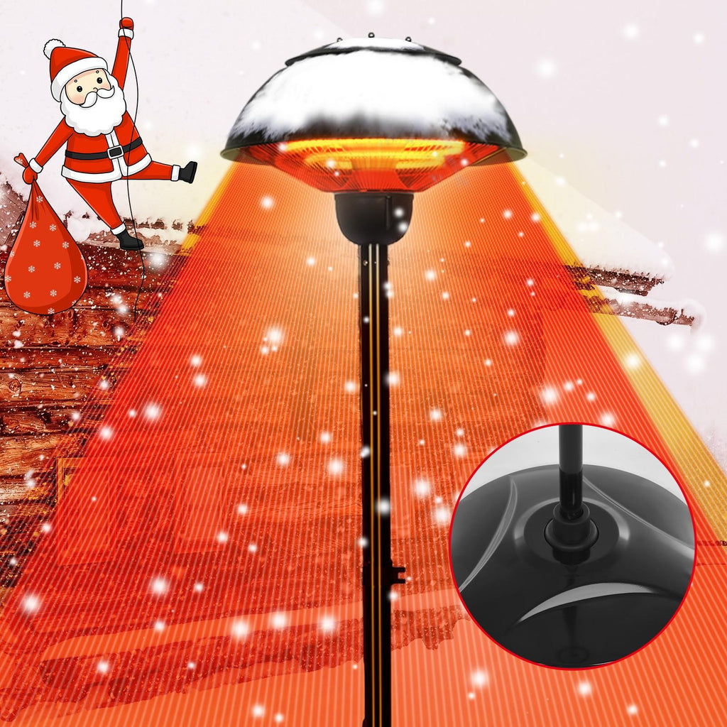 DJKDJL Patio Heater 1500W Outdoor Electric Heater,Outdoor Infrared Heater Tip Over, Black, 54.2*53.8*42CM