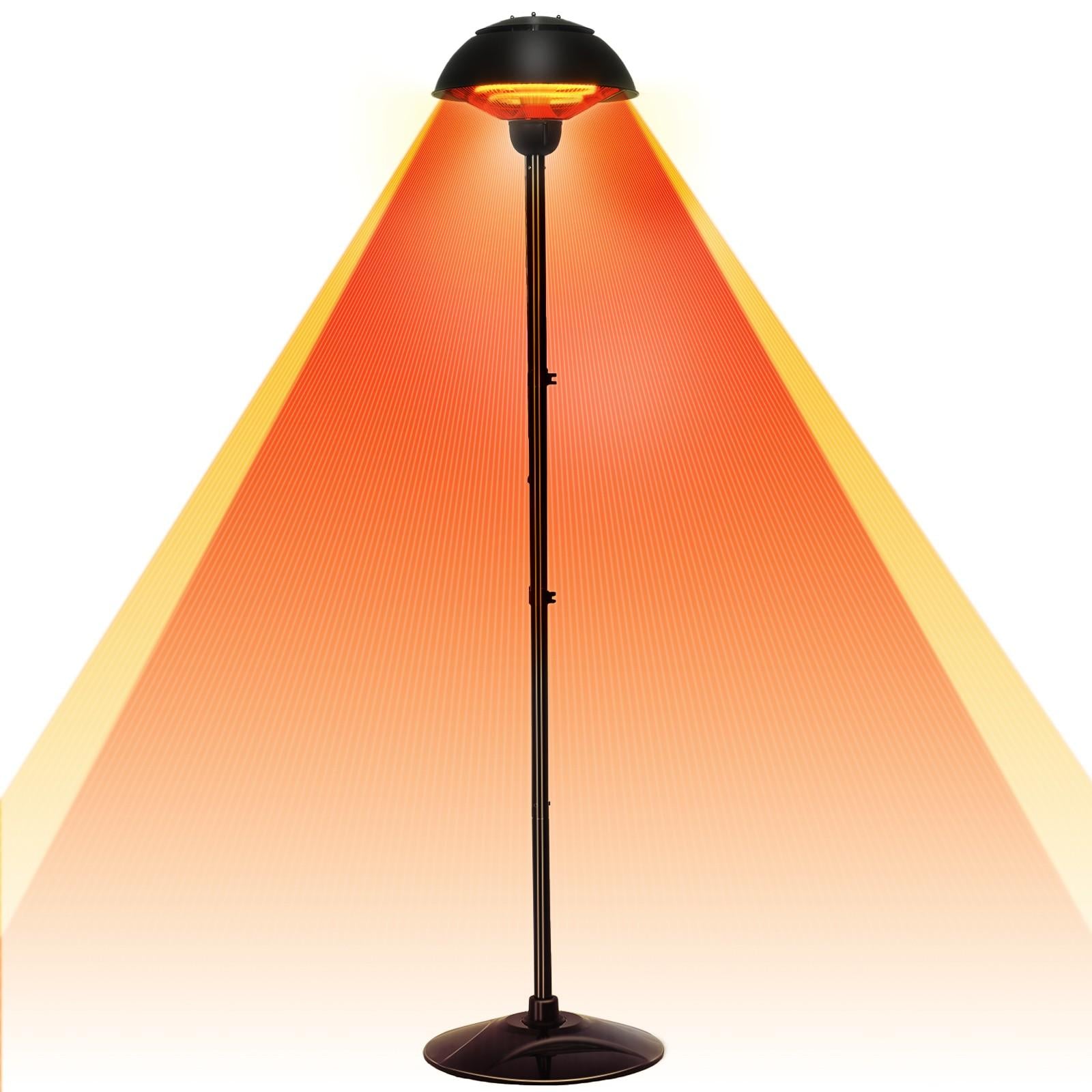 DJKDJL Patio Heater 1500W Outdoor Electric Heater,Outdoor Infrared Heater Tip Over, Black, 54.2*53.8*42CM