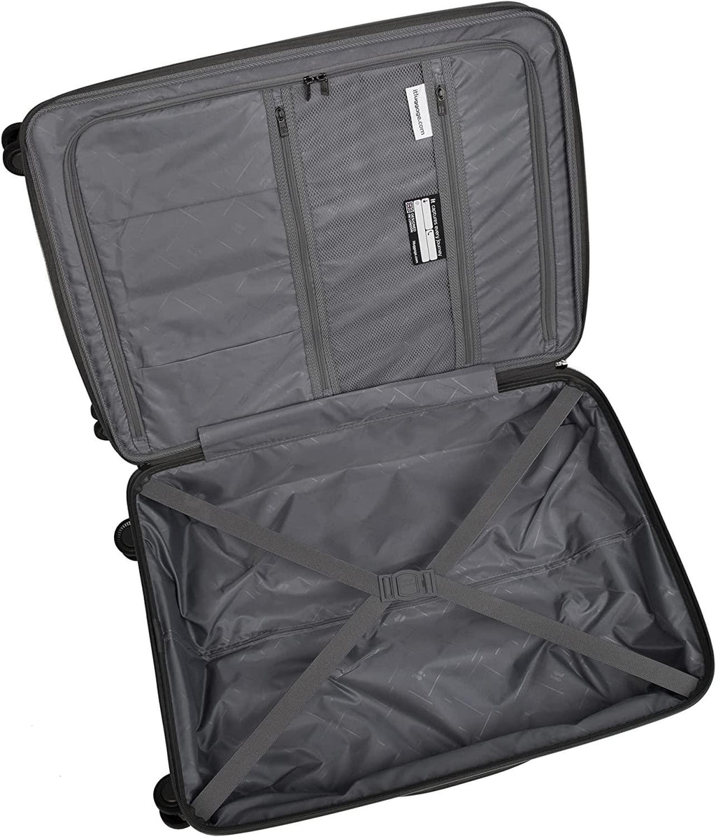 Eco Tough 30" Hardside Checked 8 Wheel Expandable Spinner, Honey Gold