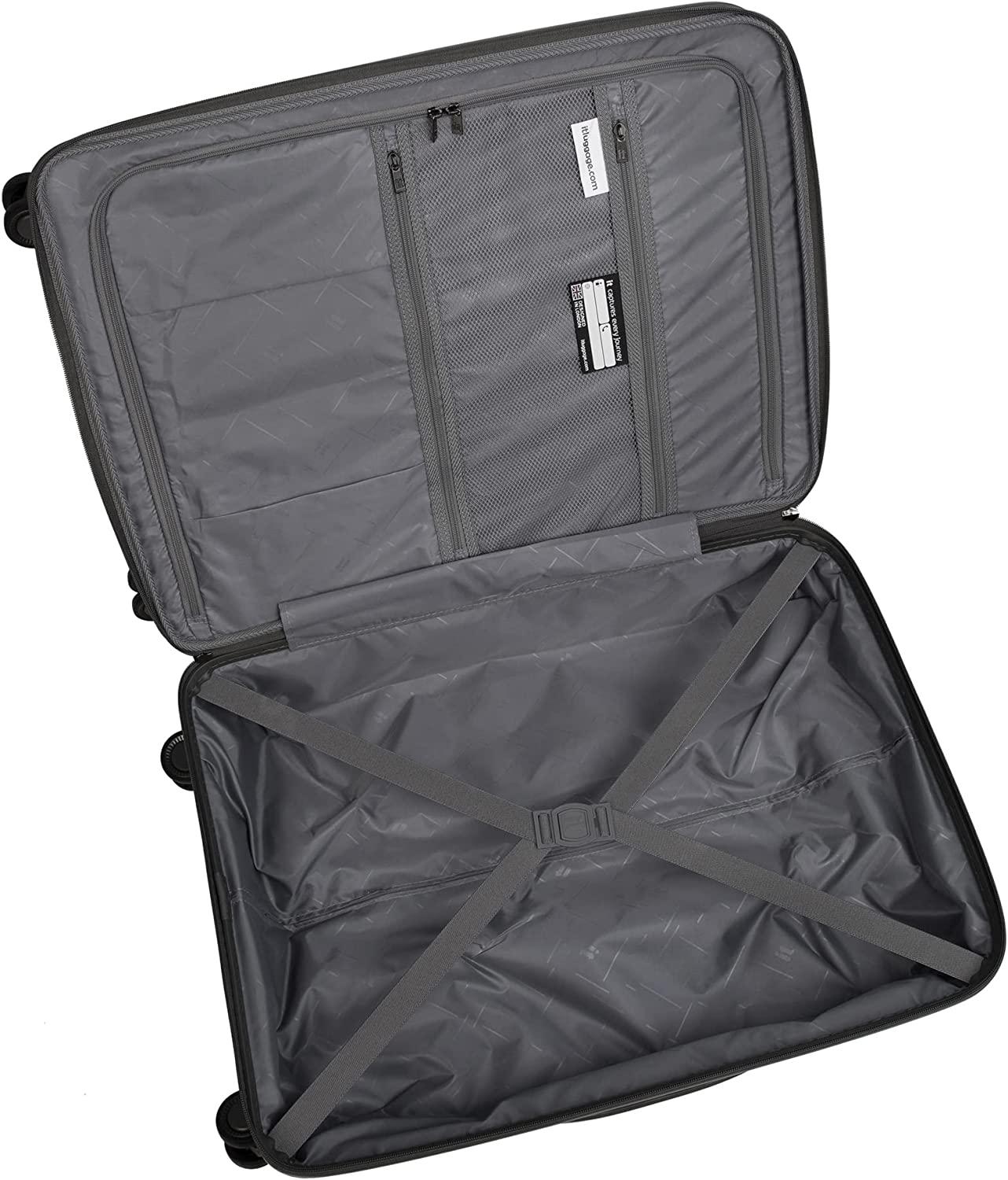 Eco Tough 30" Hardside Checked 8 Wheel Expandable Spinner, Honey Gold