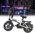 Folding Electric Commuter Bike, 16'' City Ebike for Adults with 250W Motor &amp; 36V 10Ah Removable Lithium Battery, Top Speed 22mph, with Headlight and Tail Light for People Aged 14 to 65