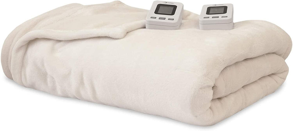 Heated Electric Blanket with SensorSafe, King, Ivory