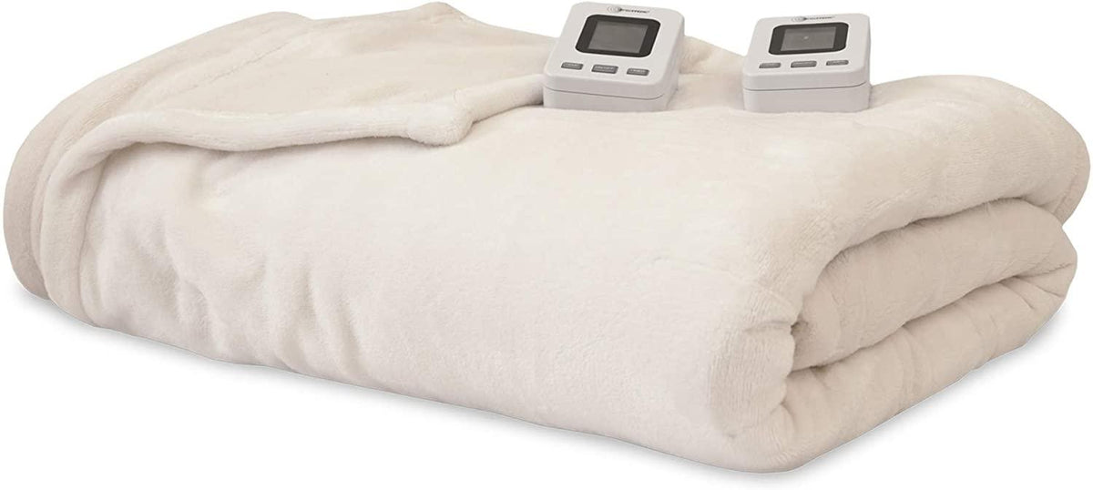 Heated Electric Blanket with SensorSafe, King, Ivory