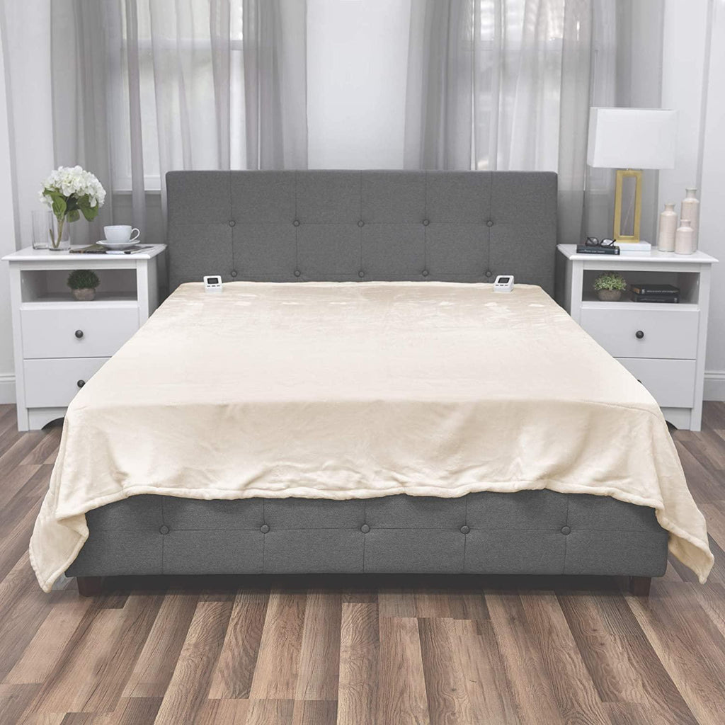 Heated Electric Blanket with SensorSafe, King, Ivory