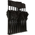 13.5 ft. Black Portable 8-Seater Folding Team Sports Sideline Chair (Attached Cooler)
