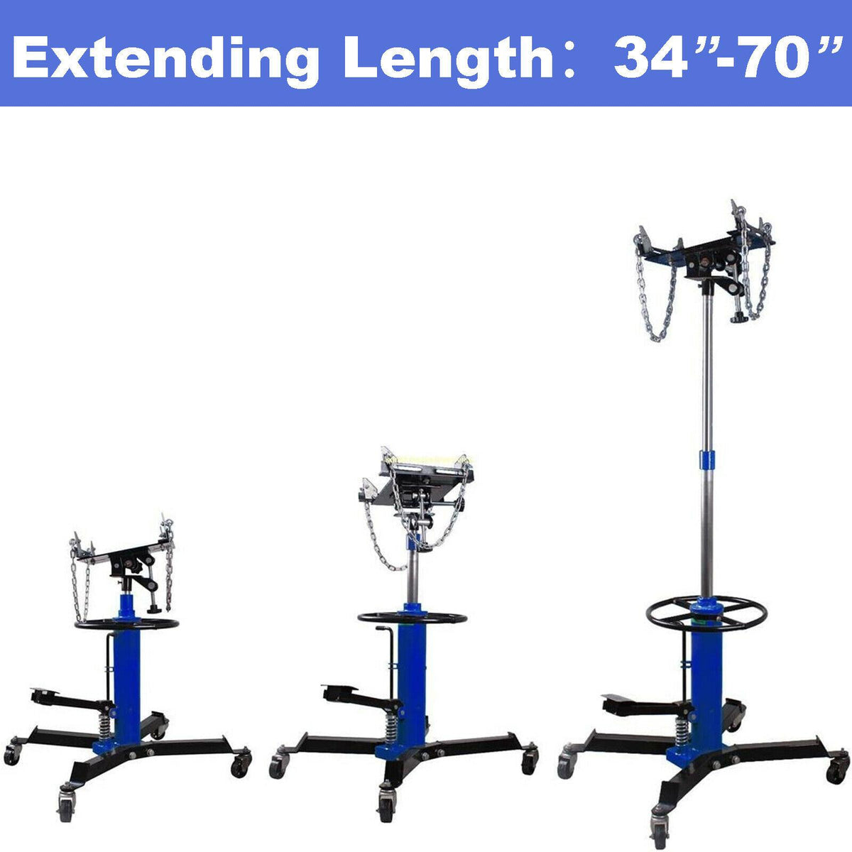 0.75Ton 2StaHydraulic Transmission Jack Stand Lifter Hoist Car Lift 1660LBS