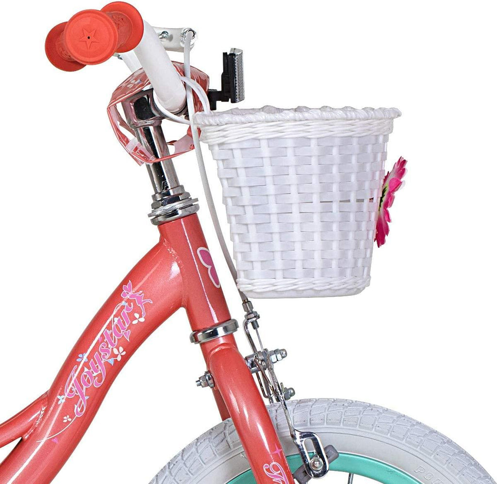 JOYSTAR Fairy 12" 14" 16" 18” Inch Kids Bike with Training Wheels for 2-9 Years Old Girls (Corel &amp; Pink, Purple)