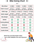 JOYSTAR Fairy 12" 14" 16" 18” Inch Kids Bike with Training Wheels for 2-9 Years Old Girls (Corel &amp; Pink, Purple)