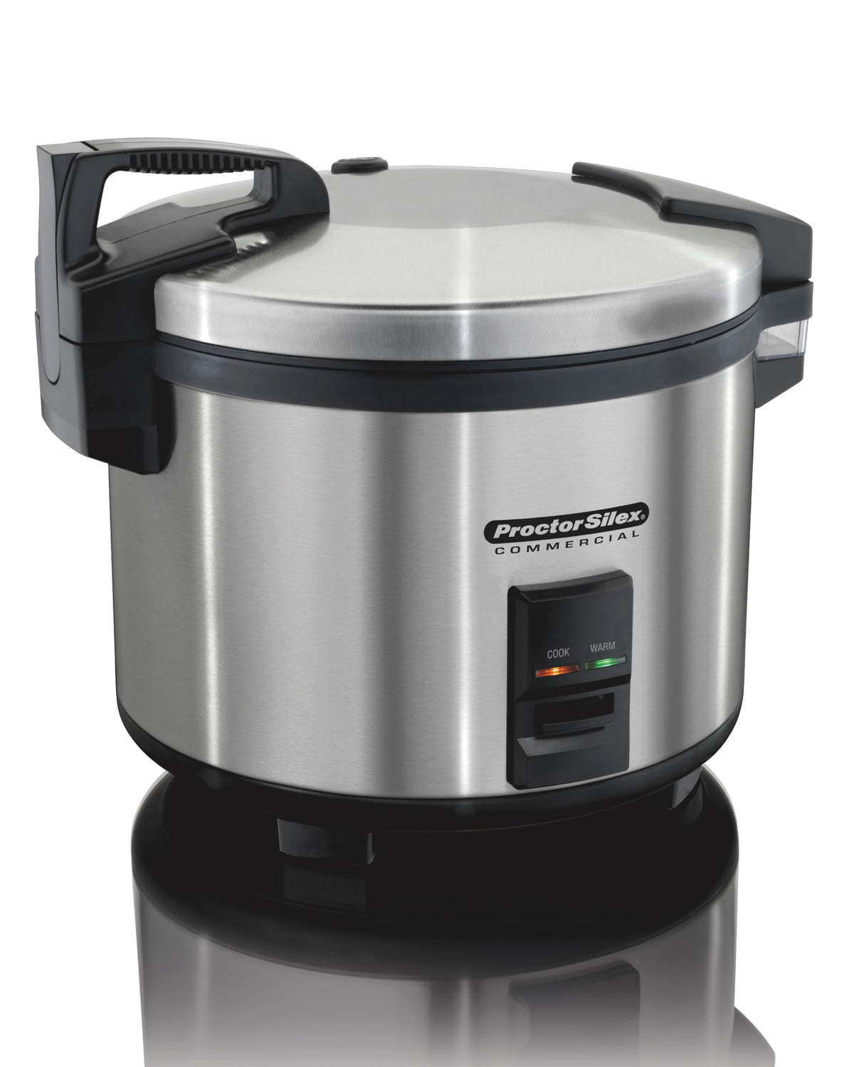 Commercial 37560R Rice Cooker/Warmer, 60 Cups Cooked Rice Capacity, Nonstick Inner Pot, Hinged Lid,  Steel Housing, Conforms to NSF