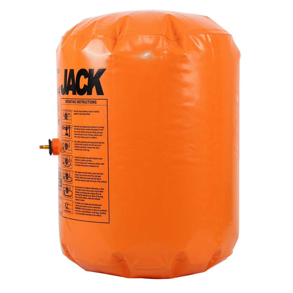 4T Ton Exhaust Inflatable Air Jack Bag Gas Car Vehicle Truck Rescue 11 Tools Set