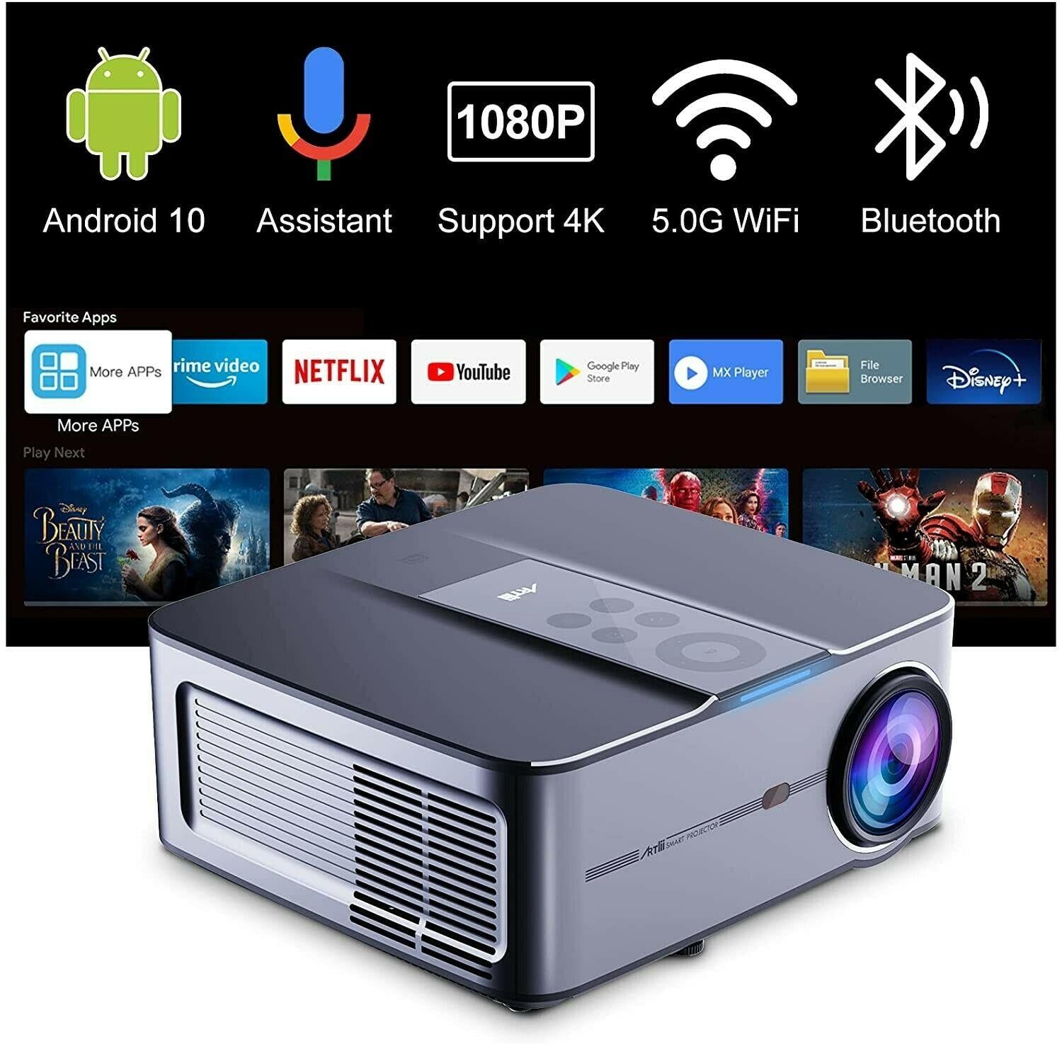 artlii play3 smart projector android tv wifi bluetooth full hd