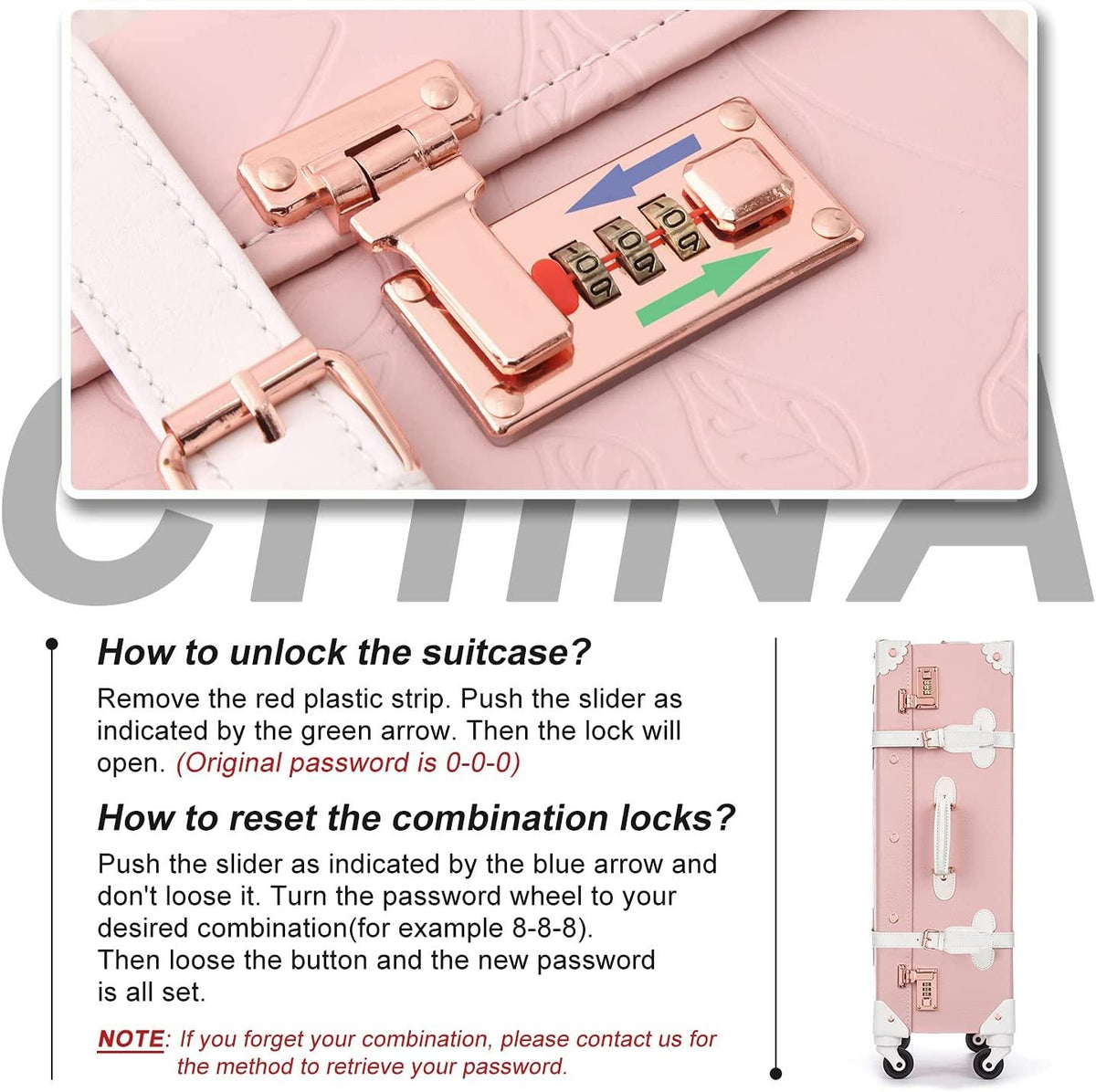 3 Piece  Combination Luggage Set, Hardshell Women Cute Suitcase with Spinner Wheels and Train Bag (Embossed Pink, 26"+20"+12")