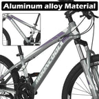 MOONCOOL Mountain Bikes Adults MTB Bike, Disc Brakes Mountain Bicycles, 7-21 Speeds Options, Aluminum and Steel Frame Options, 24-26 Inches Wheels Outroad Bikes for Mens Womens