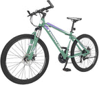 MOONCOOL Mountain Bikes Adults MTB Bike, Disc Brakes Mountain Bicycles, 7-21 Speeds Options, Aluminum and Steel Frame Options, 24-26 Inches Wheels Outroad Bikes for Mens Womens