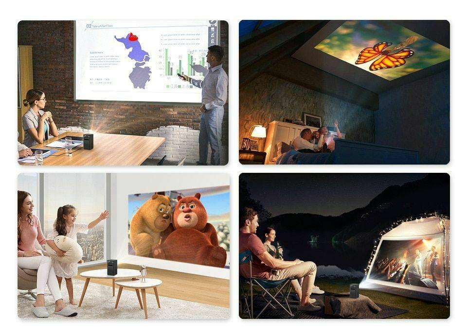 portable mini smart projector wifi tv video pico led dlp 4k 1080p for smartphone