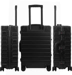All Aluminum Carry On Luggage with TSA Locks Metal Hard Shell Spinner Suitcase ( Black , 28 Inch )