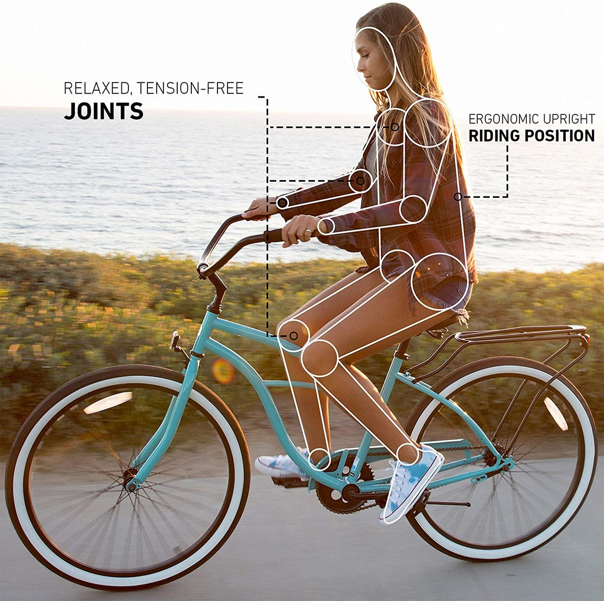 reezero Electric-Bicycles Around Block Womens Beach Cruiser Bicycle