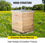 bees box wooden kit bee nest beekeeping equipment beekeeper tool for bee hive supply nest frame with metal roof (color : 10 frame 5 layer)