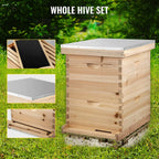 hnqierde bees box wooden kit bee nest beekeeping equipment beekeeper tool for bee hive supply nest frame with metal roof (color : 10 frame 5 layer)
