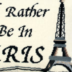 C&amp;F Home I'd Rather Be In Paris Needlepoint Pillow Decor Decoration Christmas Throw Pillow for Couch Chair Living Room Bedroom