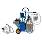 techtongda 25l electric milking machine piston milker with regulator and stainless steel bucket for cows goats sheep miking farm suction milk machine 6.6gallon 110v