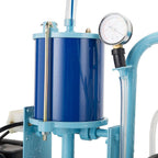 techtongda 25l electric milking machine piston milker with regulator and stainless steel bucket for cows goats sheep miking farm suction milk machine 6.6gallon 110v