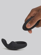 Desire Luxury Rechargeable Remote Control Rabbit Cock Ring, Black