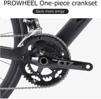 SAVADECK Carbon Fiber Road Bike, 700C Racing Road Bicycle with  SORA R3000 Derailleur System 18 Speed Disc Brake and Thru axle System Mens or Women Bike