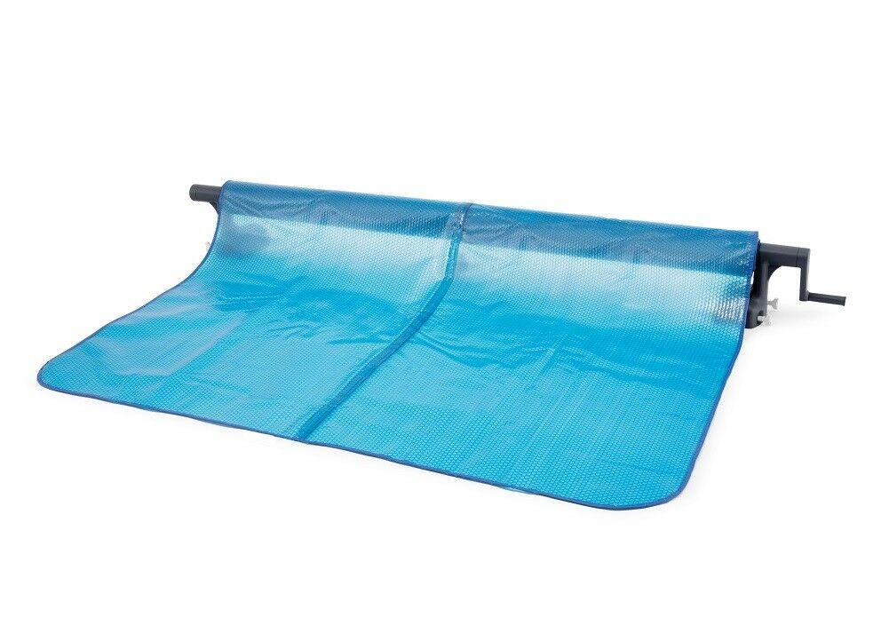 intex aluminum base solar pool cover reel