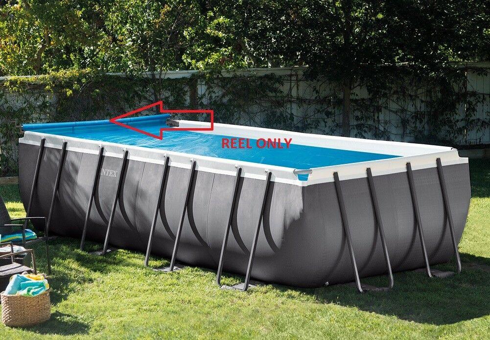 intex aluminum base solar pool cover reel