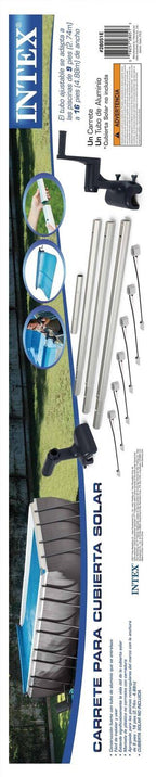 intex aluminum base solar pool cover reel