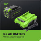 40V 17" Cordless Lawn Mower – Brushless Motor, 4.0Ah Battery &amp; Charger (75+ Compatible Tools), 2-in-1 Mulch/Bag
