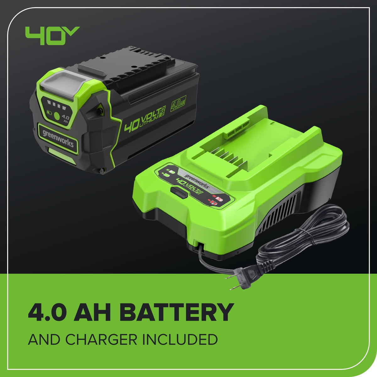 40V 17" Cordless Lawn Mower – Brushless Motor, 4.0Ah Battery &amp; Charger (75+ Compatible Tools), 2-in-1 Mulch/Bag